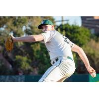 Reliever James Colyer with the Oakland Ballers