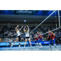Middle blocker Kiara Reinhardt with Creighton