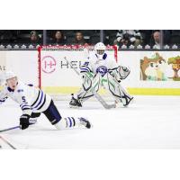 Wenatchee Wild goaltender Mark Djomo