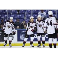 Vancouver Giants father following a goal