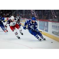 Syracuse Crunch defenseman Tommy Miller vs. the Hartford Wolf Pack