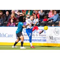 St. Louis Ambush defend against the Kansas City Comets