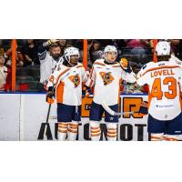 Greenville Swamp Rabbits exchange congratulations