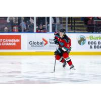 Defenceman Will Sharpe with the Kelowna Rockets