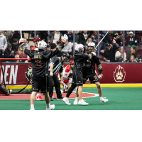 Oshawa Firewolves celebrate a goal