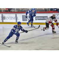 Syracuse Crunch forward Dylan Duke vs. the Utica Comets