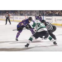 Texas Stars' Jack Becker versus Chicago Wolves' Skyler Brind'Amour