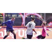 Nick Perera of the San Diego Sockers shoots against Utica City FC