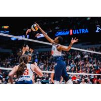 Grand Rapids Rise middle blocker Rhamat Alhassan